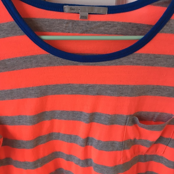 3/4 stripe baseball tee with pocket - Picture 2 of 2